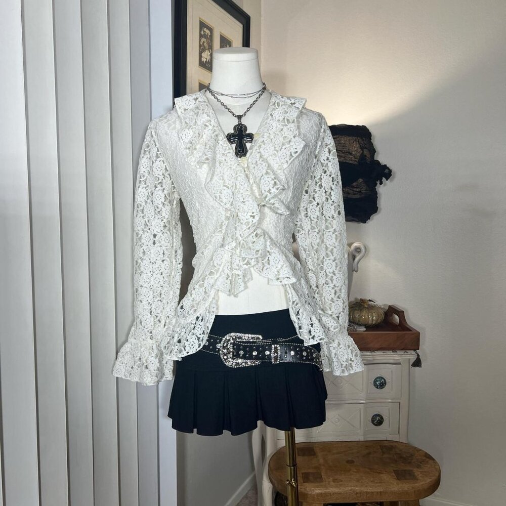 Vintage Victorian Ruffle Blouse